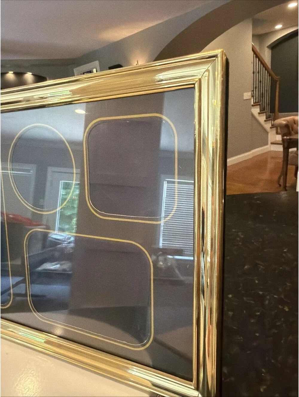 Vtg Carr International Solid Brass Picture Frame Holds 4 Pictures EUC